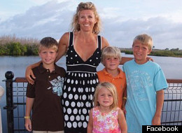 Rebecca Bramlage and her children in an undated photo.