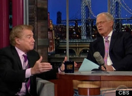 Regis Philbin tries to convince David Letterman to do a weekly television show with him