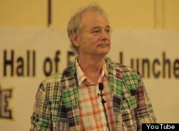 Bill Murray inducted into the South Atlantic League Hall of Fame.