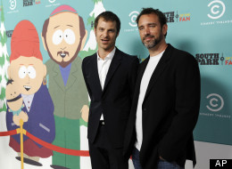 In this Sept. 20, 2011 photo, Matt Stone, left, and Trey Parker, co-creators of