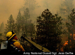 As wildfires continue to burn in Colorado and neighboring states, maps using the latest Web-scraping technology help residents find evacuation routes and shelters. This photo shows the High Park Fire on June 21.