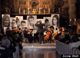The Polyphony Youth Orchestra with conductor Felix Krieger at Saint Vincent Ferrer Church in New York City in October 2011. Photo credit Annie Watt.