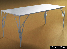 Is this the world's smallest table? Studio Toer's Postable can be folded down to fit into an envelope.