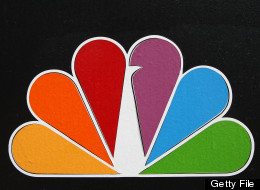 The NBC peacock logo hangs on the NBC studios building on October 20, 2008 in Burbank, California. (Photo by David McNew/Getty Images)