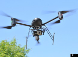 The DraganFlyer X6 is shown with a still camera attached. THE CANADIAN PRESS/ho-Draganfly Innovations Inc.