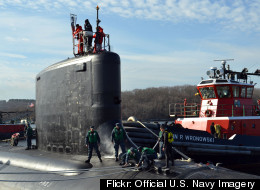 USS California pulls pierside at Naval Submarine Base New London Groton Conn.