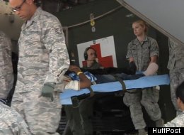 The wounded arrive at Andrews Air Force Base from Afghanistan. (Photo By Sara Kenigsberg)