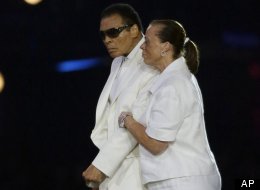Muhammad Ali participates in the Opening Ceremony at the 2012 Summer Olympics, Saturday, July 28, 2012 in London. (AP Photo/Matt Slocum)