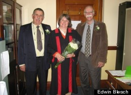 Tim Smulian and Edwin Blesch, who are named in the Immigration Equality lawsuit, on their wedding day.