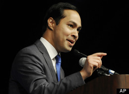 San Antonio Mayor Julian Castro gives the keynote address at the Texas Democratic Convention in Houston on June 8.