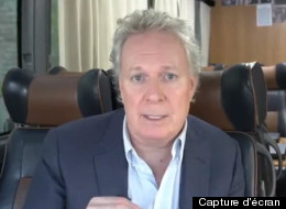 Jean Charest dans une vidéo YouTube.