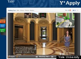An undergraduate student is featured as the tour guide for Yale University's virtual campus tour.