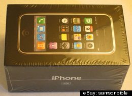 One of the first-generation iPhones being sold on eBay.