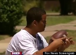 Elijah Earnheart, sidelined from Pee Wee football because of his size, says he's not ready to play in a higher league.