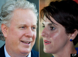 Liberal Leader Jean Charest, campaigning for re-election, was asked twice at a news conference Thursday about comments made against Djemila Benhabib, a Parti Quebecois candidate with Algerian roots. (CP)