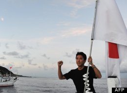 Des militants japonais ont brièvement débarqué sur la plus grande île de l'archipel des Senkaku. (AFP)