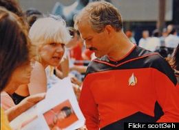 Jack Layton was a big Star Trek fan. Here he is pictured wearing a custom uniform he had made. (<a href=