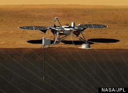 Artist rendition of the proposed InSight (Interior exploration using Seismic Investigations, Geodesy and Heat Transport) Lander. The mission is set to launch in 2016.