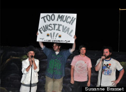 The Fine Gentlemen's Club is comprised of Denver stand-up comics (from left to right) Chris Charpentier, Sam Tallent, Bobby Crane, and Nathan Lund.