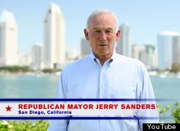 San Diego Mayor Jerry Sanders, a Republican, stars in an ad from the Human Rights Campaign and Freedom to Marry that will air during the Republican National Convention.