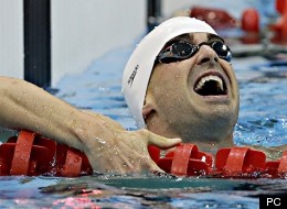 Benoît Huot gagne le 200 m quatre nages à Londres. (PC/Kirsty Wigglesworth)