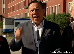 François Legault de passage dans le Centre-du-Québec, le 1er septembre 2012. (Crédit photo: Radio-Canada.ca)
