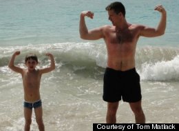 Tom Matlack and his son.
