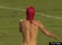 A mystery streaker interrupted the Homecoming game at Seminole High School in Florida. He escaped without being caught.