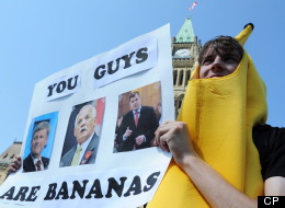 Occupy protesters are demonstrating on Parliament Hill Monday in Ottawa on the one year anniversary of the movement. (CP)