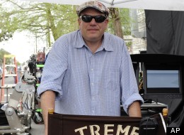 David Simon on the set of