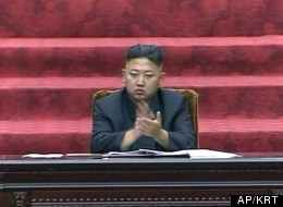 In this video image taken from KRT, North Korean leader Kim Jong Un claps hands during the Supreme People's Assembly's second meeting of the year, in Pyongyang, North Korea, Tuesday, Sept. 25, 2012. (AP Photo/KRT via AP video)