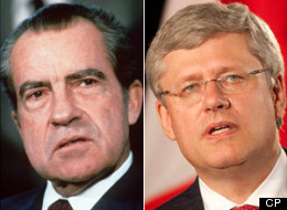 Stephen Harper has been awarded the Richard Nixon Prize for his work protecting the 'rich and powerful.' (CP)