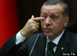 Turkish Prime Minister Recep Tayyip Erdogan addresses on October 9, 2012 members of his ruling Justice and Development Party (AKP) at the parliament in Ankara. (ADEM ALTAN/AFP/GettyImages)