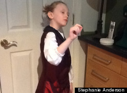 Stella Ehrhart, dressed as Georgia O'Keefe.