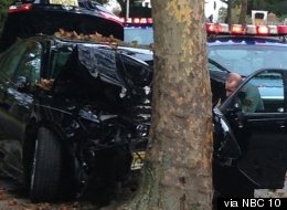 When a 13-year-old who had allegedly stolen a car saw his mother driving in the opposite direction, he became so distracted he crashed the car into a tree.