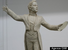 La statue dévoilée à Saint-Denis sur Richelieu. (Agence QMI)