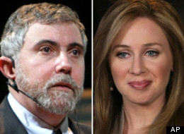 Paul Krugman and Becky Quick.
