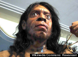 Model of Neanderthal at Zagros Paleolithic Museum in Kermanshah, Iran