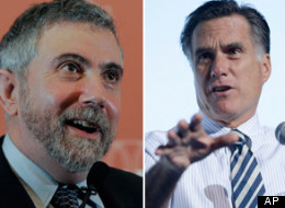 Paul Krugman and Mitt Romney.