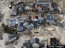 The Hurricane Sandy benefit will help East Coast residents ravaged by the storm; a photo of the devastation in New Jersey.