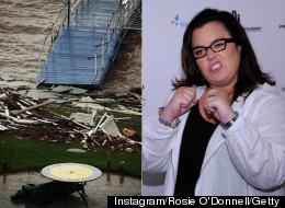 Rosie O'Donnell was just one of millions impacted by Hurricane Sandy.