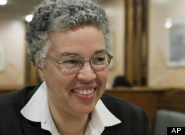 In this photo taken Nov. 23, 2010, Cook County Board President Toni Preckwinkle speaks during an interview with the Associated Press in Chicago. (AP Photo/M. Spencer Green)