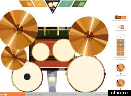 Jam with Chrome es un sitio que invita a cada usuario a tocar instrumentos musicales.