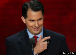 TAMPA, FL - AUGUST 28: Wisconsin Gov. Scott Walker speaks during the Republican National Convention at the Tampa Bay Times Forum on August 28, 2012 in Tampa, Florida. (Photo by Mark Wilson/Getty Images)