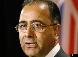 Harinder Takhar resigned as government services minister on Thursday and announced his intention to join the race to replace Premier Dalton McGuinty. (CP)