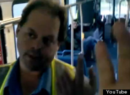 An unidentified Kamloops bus driver has been suspended with after a video was uploaded Tuesday. (YouTube)