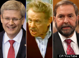 Prime Minister Stephen Harper's Twitter account posted a message inspired by Seinfeld to NDP Leader Thomas Mulcair on Wednesday suggesting he find some 'serenity now.' (CP/YouTube)