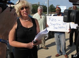 Orly Taitz, part of the birther movement, has filed a lawsuit to block the Electoral College vote. (AP Photo/John Hanna)