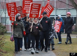 More than 4,800 elementary school teachers with the Bluewater, Algoma, and Halton school boards will be staging a one-day walkout today. (CP)