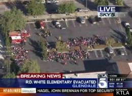 R.D. White Elementary School in Glendale, Calif. was evacuated due to a bomb threat.